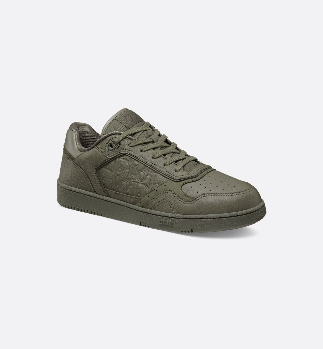 B27 Low-Top Sneaker Khaki Grained Calfskin And Khaki Dior Gravity Leather