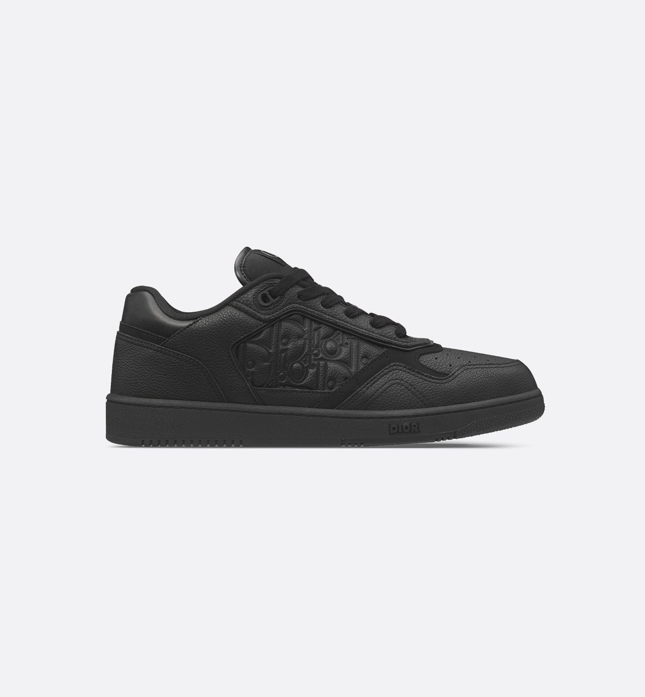 B27 Low-Top Sneaker Black Grained Calfskin And Black Dior Gravity Leather