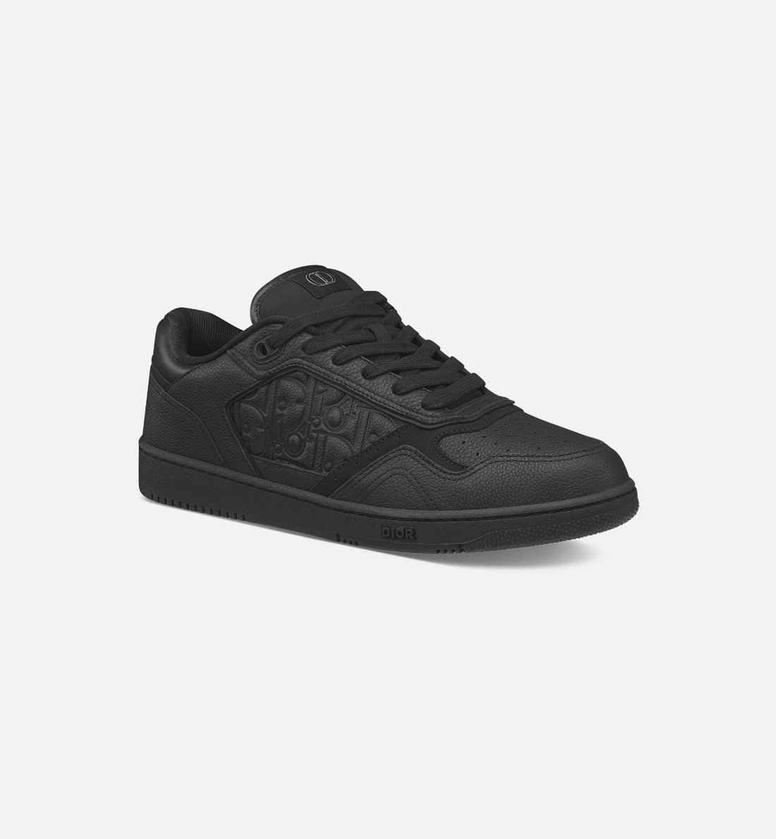 B27 Low-Top Sneaker Black Grained Calfskin And Black Dior Gravity Leather