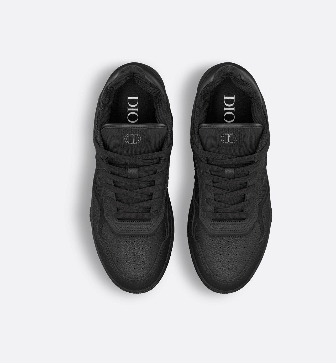 B27 Low-Top Sneaker Black Grained Calfskin And Black Dior Gravity Leather