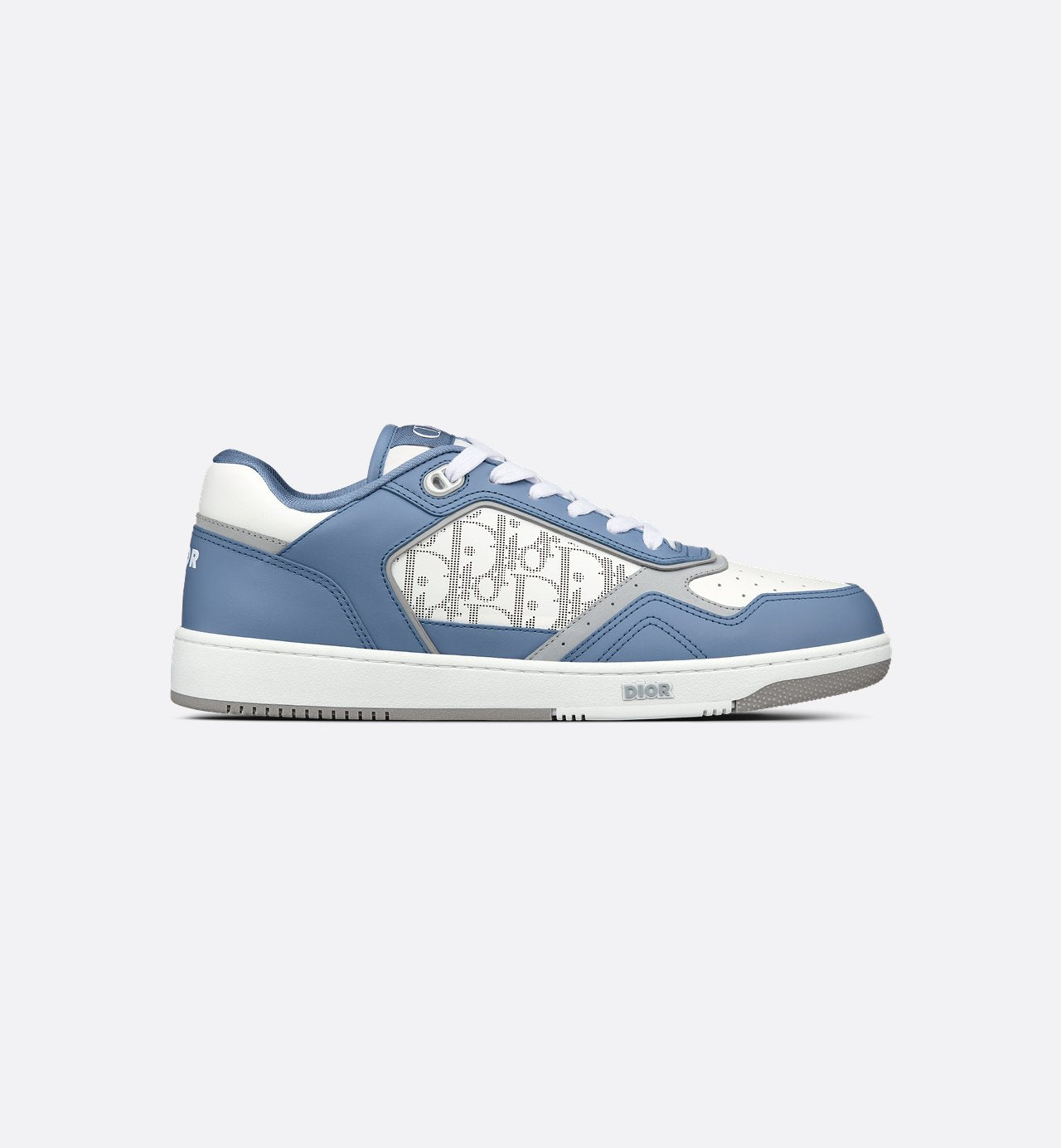 B27 Low-Top Sneaker Blue And White Smooth Calfskin With White Dior Oblique Galaxy Leather