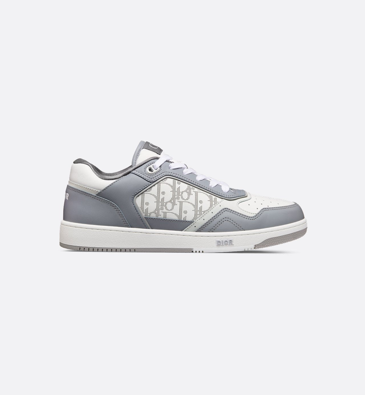 B27 Low-Top Sneaker Dior Gray Smooth Calfskin And White Dior Oblique Galaxy Leather