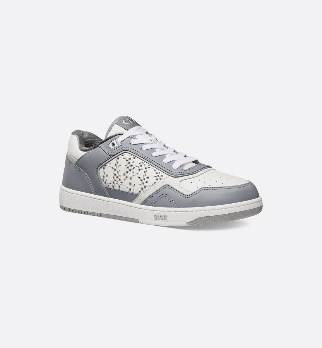 B27 Low-Top Sneaker Dior Gray Smooth Calfskin And White Dior Oblique Galaxy Leather