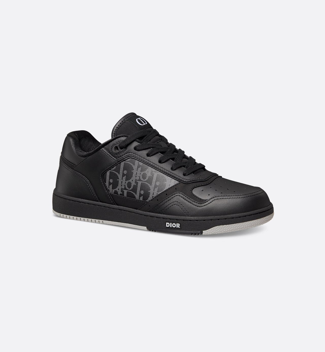 B27 Low-Top Sneaker Black Smooth Calfskin, Black Suede And Black Dior Oblique Galaxy Leather