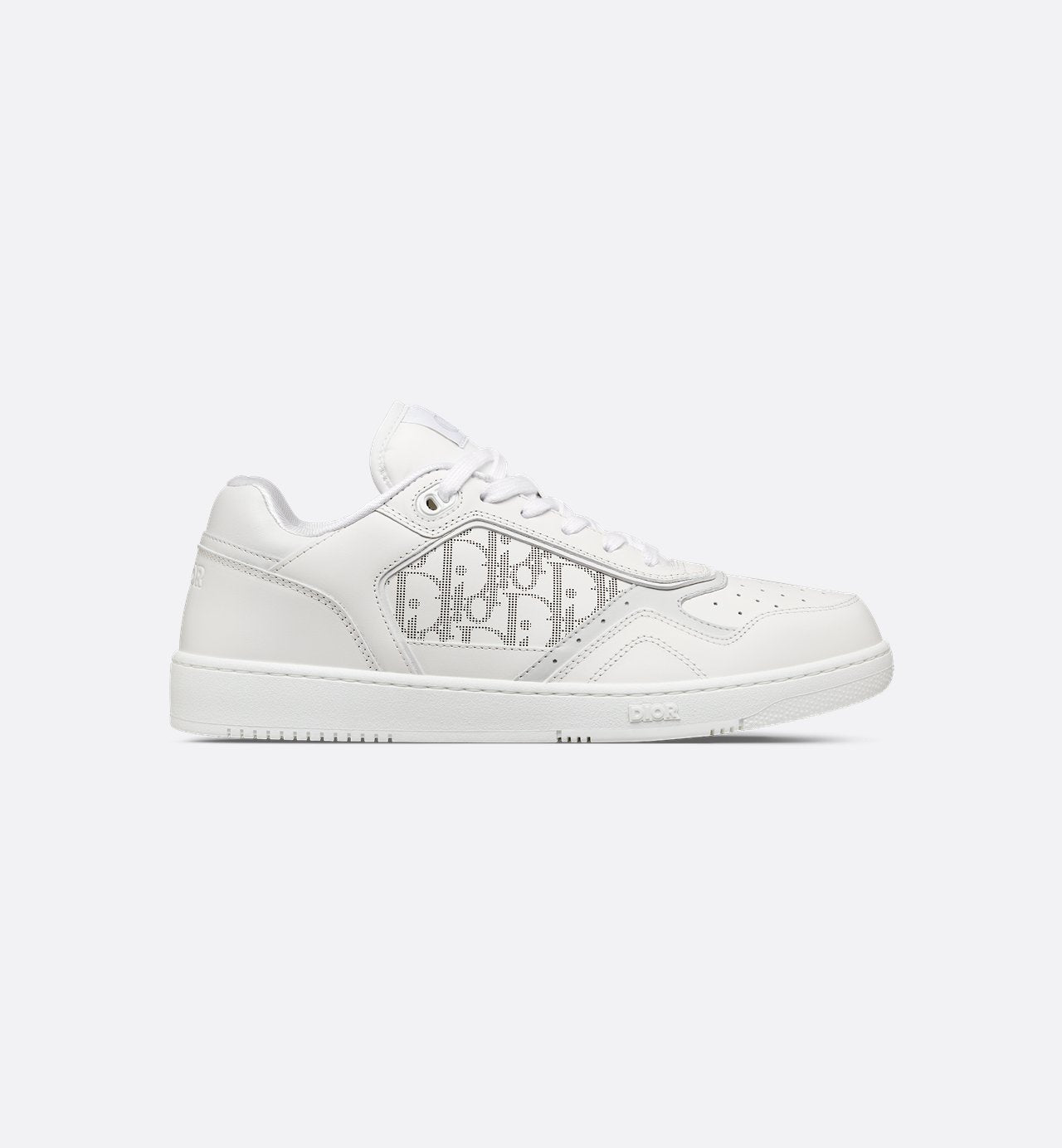 B27 Low-Top Sneaker White Smooth Calfskin And Dior Oblique Galaxy Leather