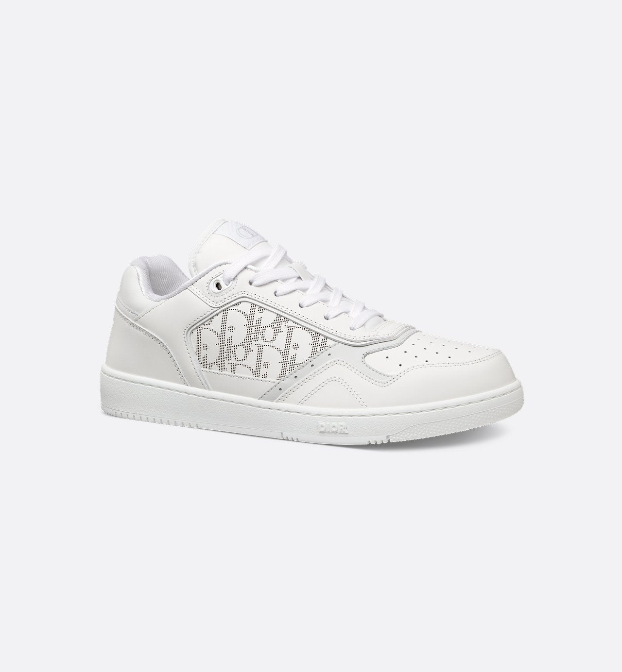 B27 Low-Top Sneaker White Smooth Calfskin And Dior Oblique Galaxy Leather