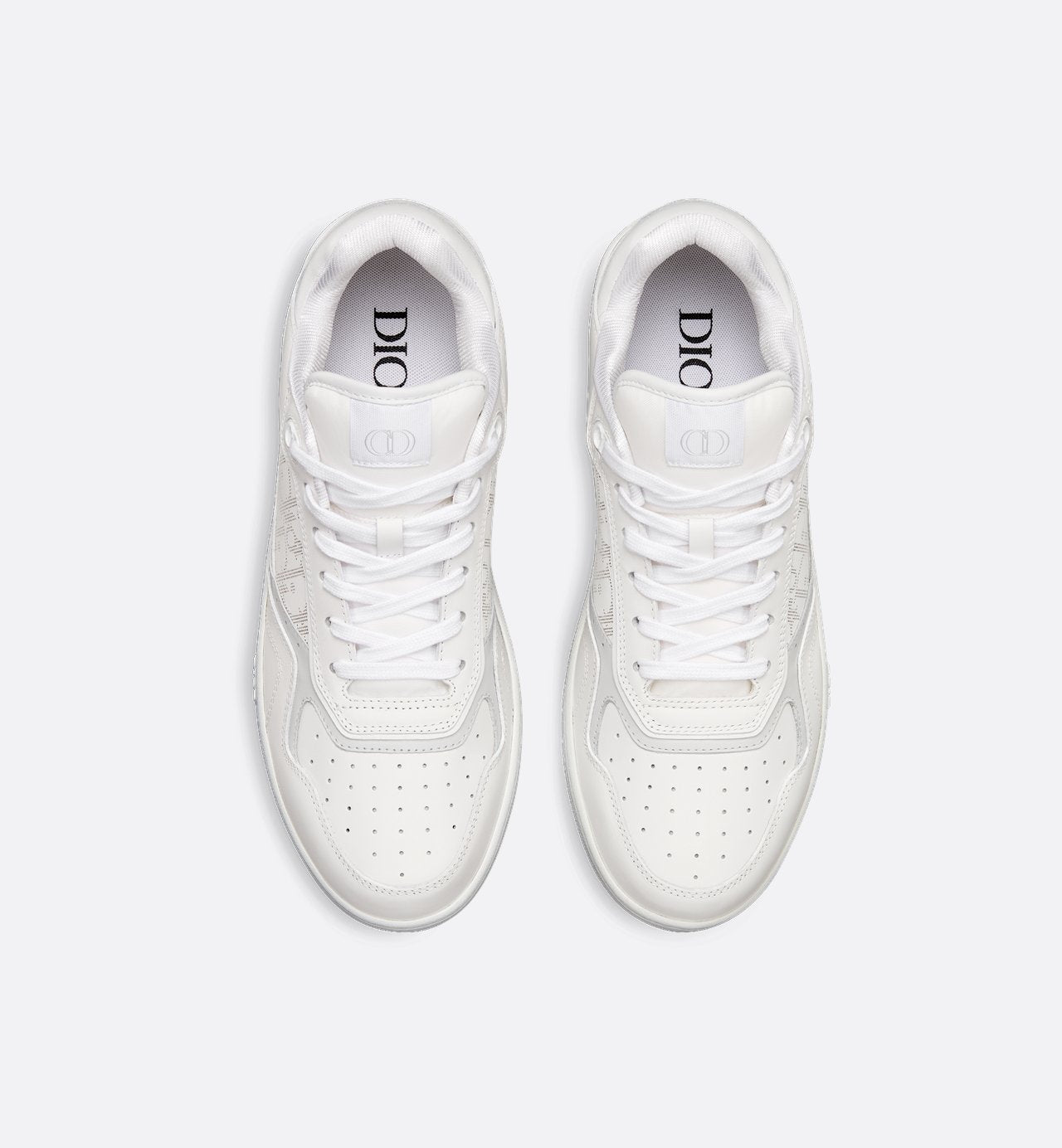 B27 Low Top Sneaker White Smooth Calfskin And Dior Oblique Galaxy Leather