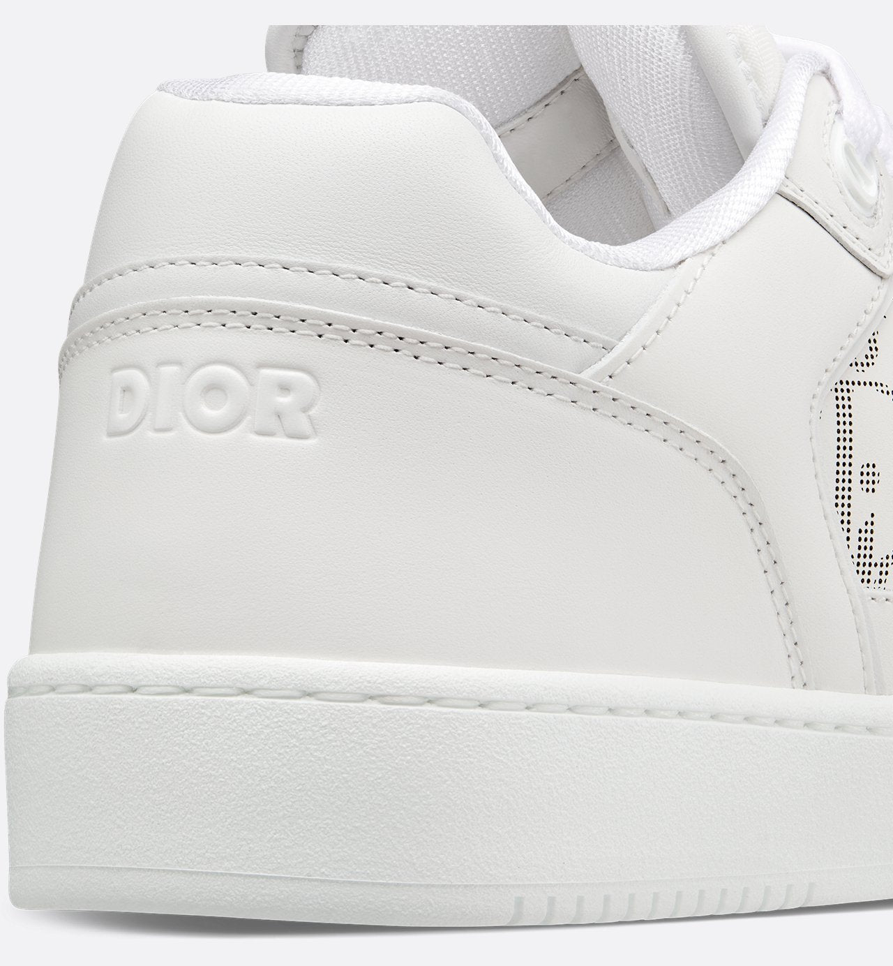 B27 Low Top Sneaker White Smooth Calfskin And Dior Oblique Galaxy Leather