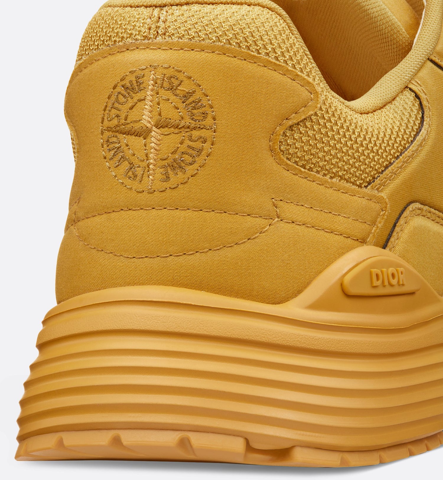 Dior And Stone Island B30 Sneaker – Limited And Numbered Edition Yellow Technical Mesh And Yellow Dyed Cotton