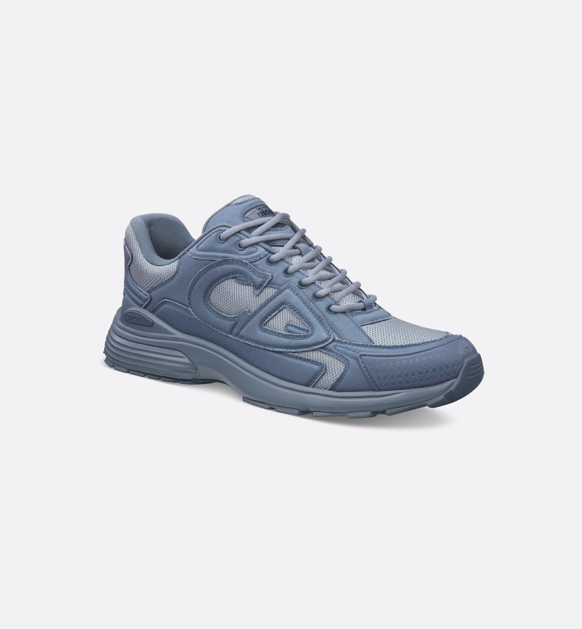 Dior And Stone Island B30 Sneaker – Limited And Numbered Edition Blue Technical Mesh And Blue Dyed Cotton