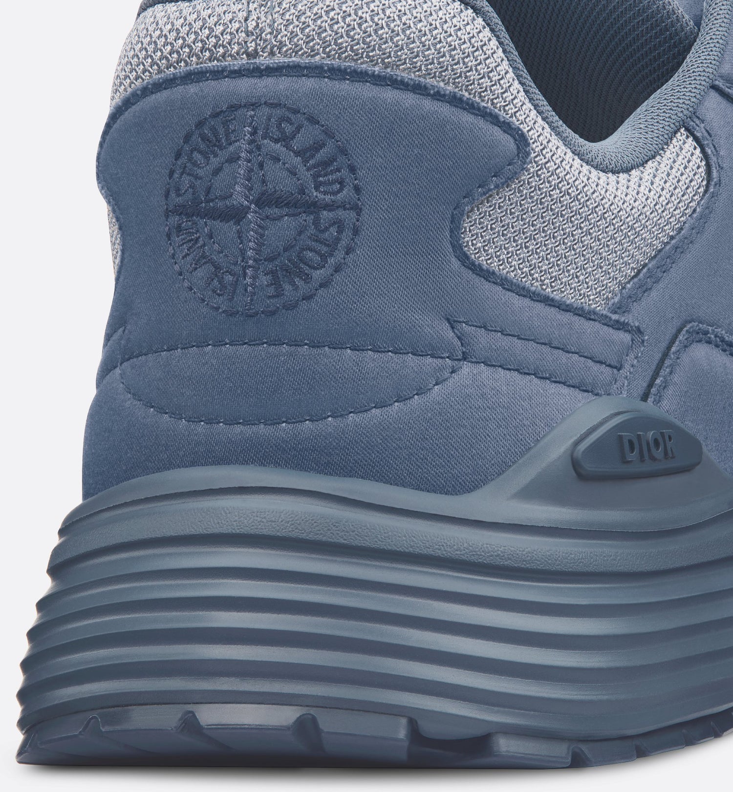 Dior And Stone Island B30 Sneaker – Limited And Numbered Edition Blue Technical Mesh And Blue Dyed Cotton