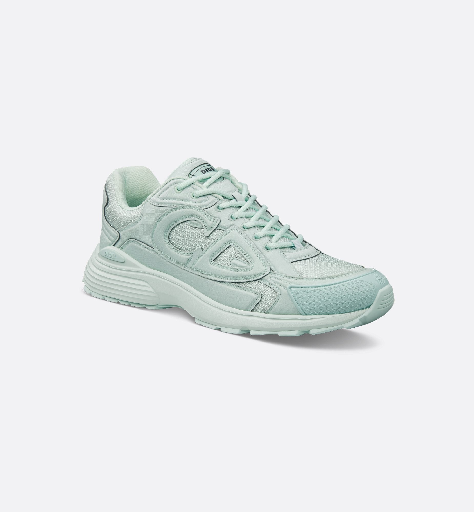 Dior And Stone Island B30 Sneaker – Limited And Numbered Edition Light Green Technical Mesh And Light Green Dyed Cotton