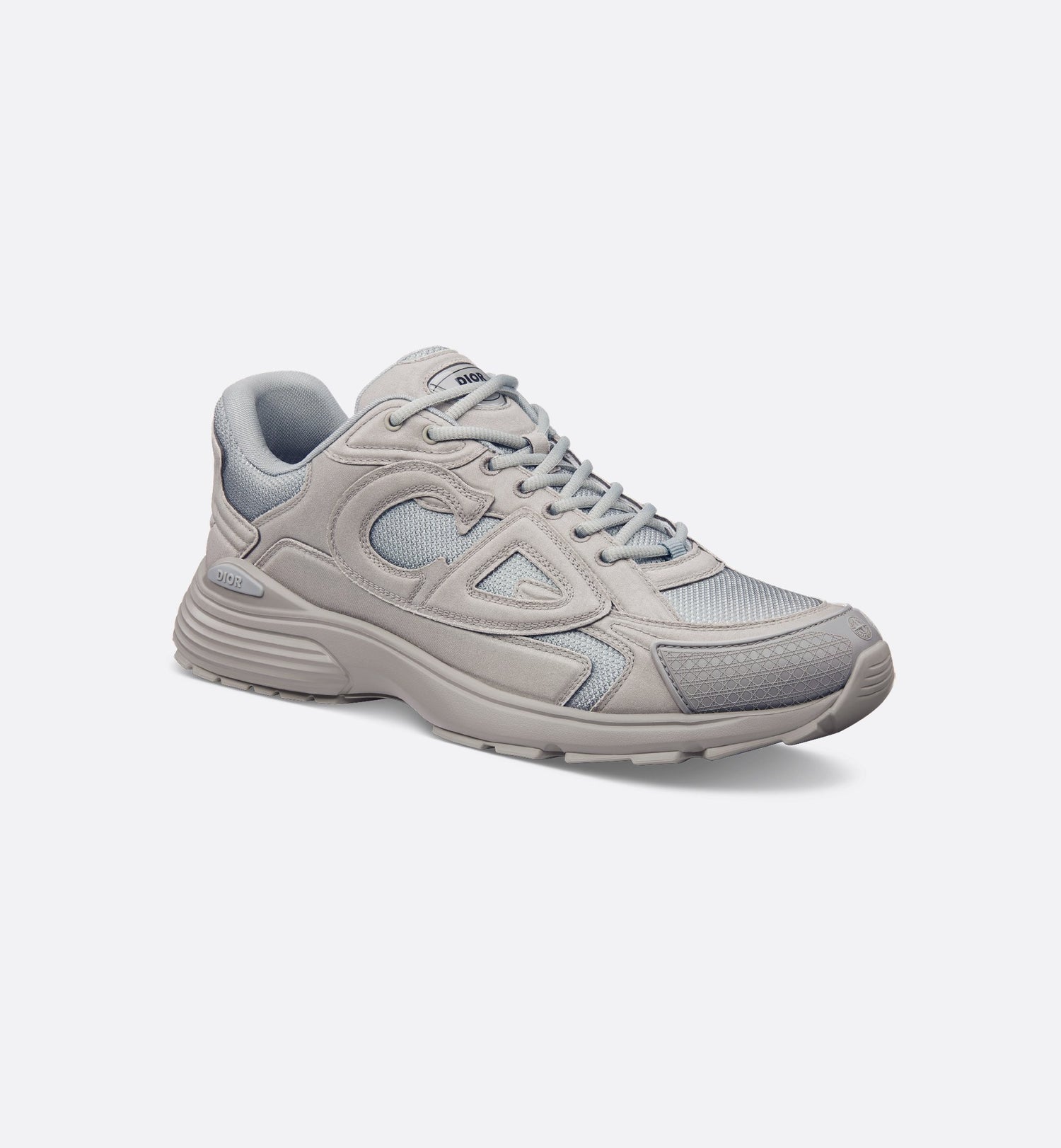 Dior And Stone Island B30 Sneaker – Limited And Numbered Edition Gray Technical Mesh And Gray Dyed Cotton