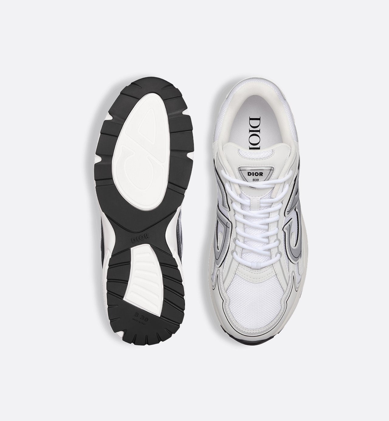 B30 Sneaker White Mesh And Technical Fabric