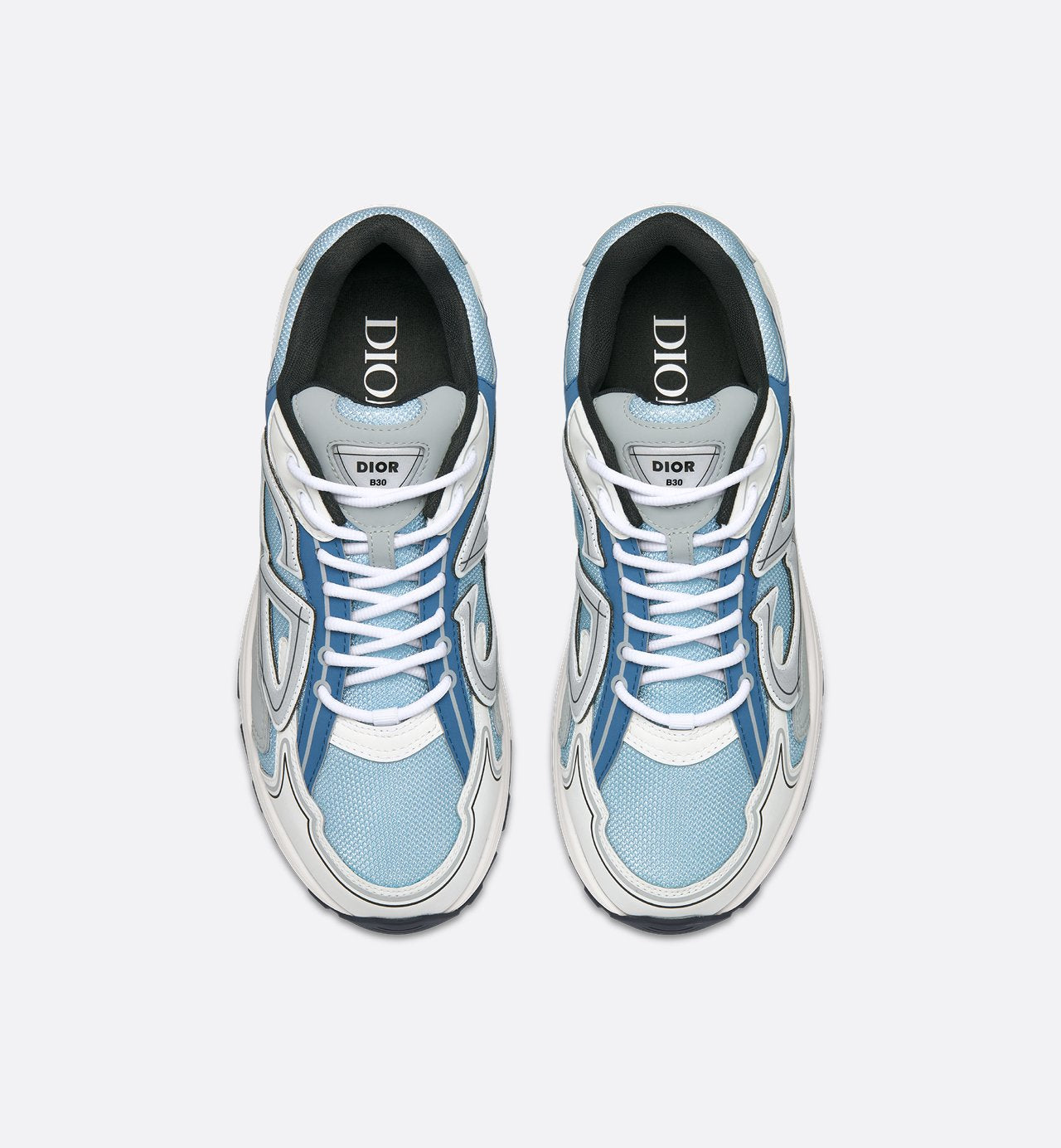 B30 Sneaker Light Blue Mesh With Dior Gray, White And Blue Technical Fabric