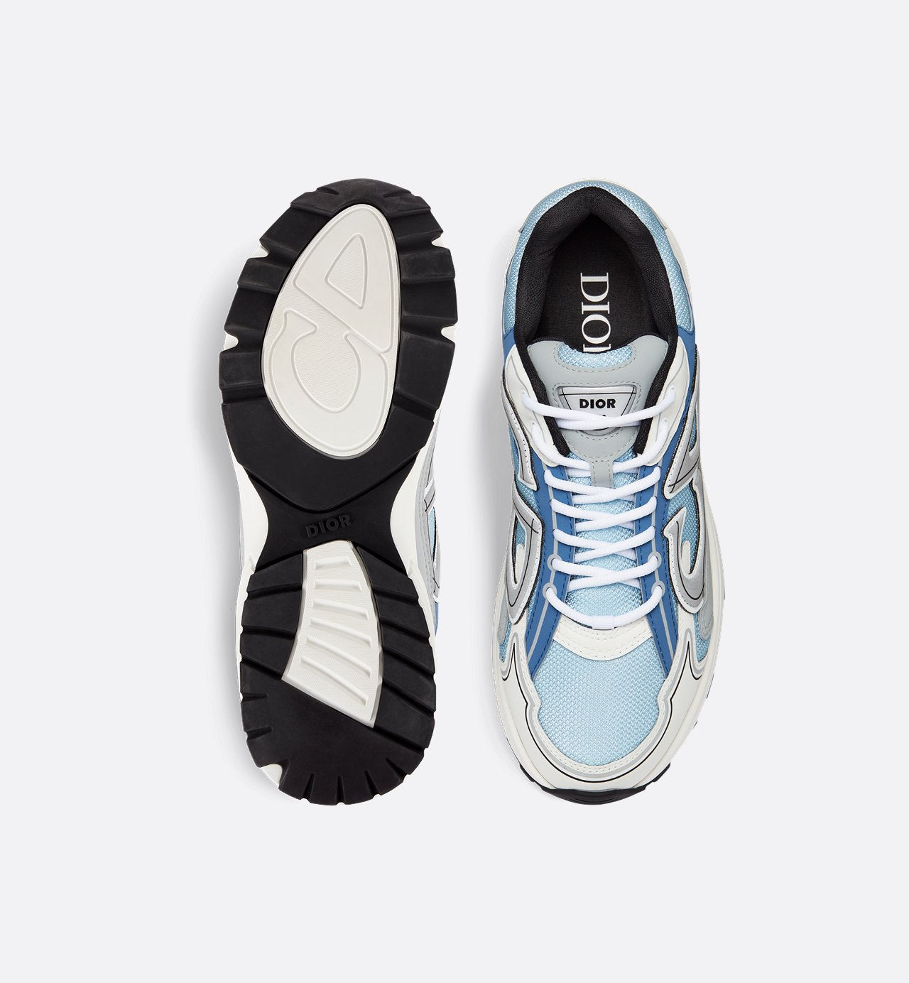 B30 Sneaker Light Blue Mesh With Dior Gray, White And Blue Technical Fabric