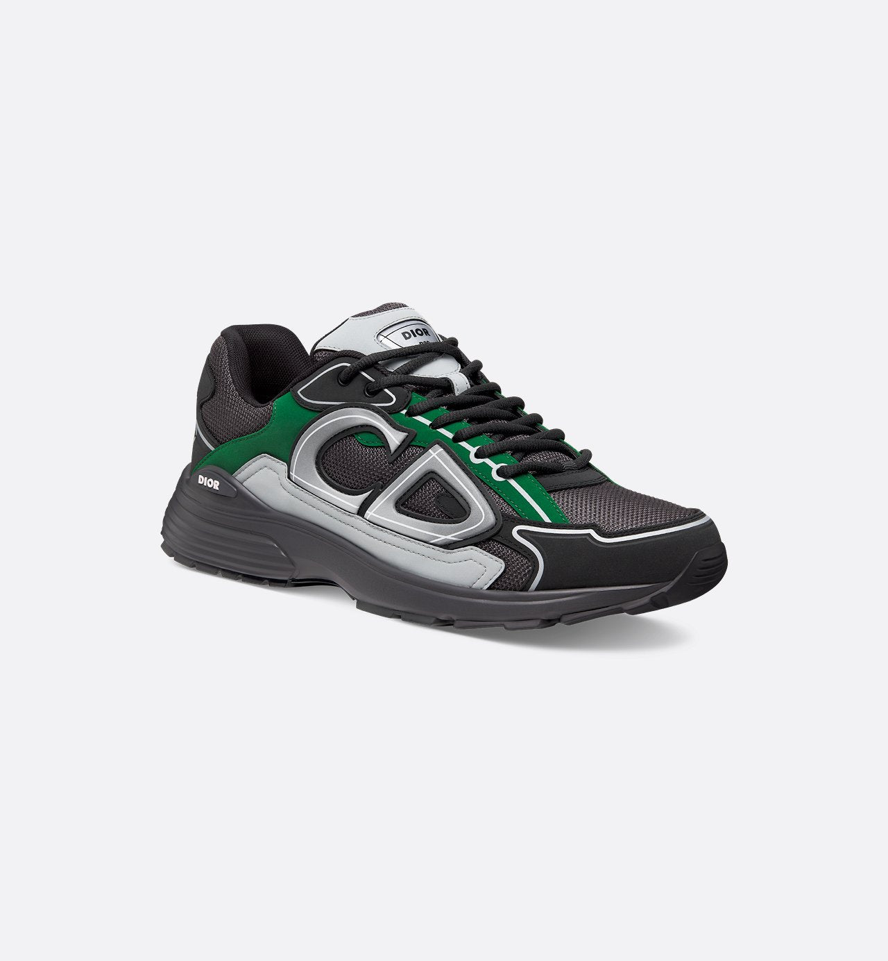 B30 Sneaker Deep Gray Mesh With Green, Black And Gray Technical Fabric