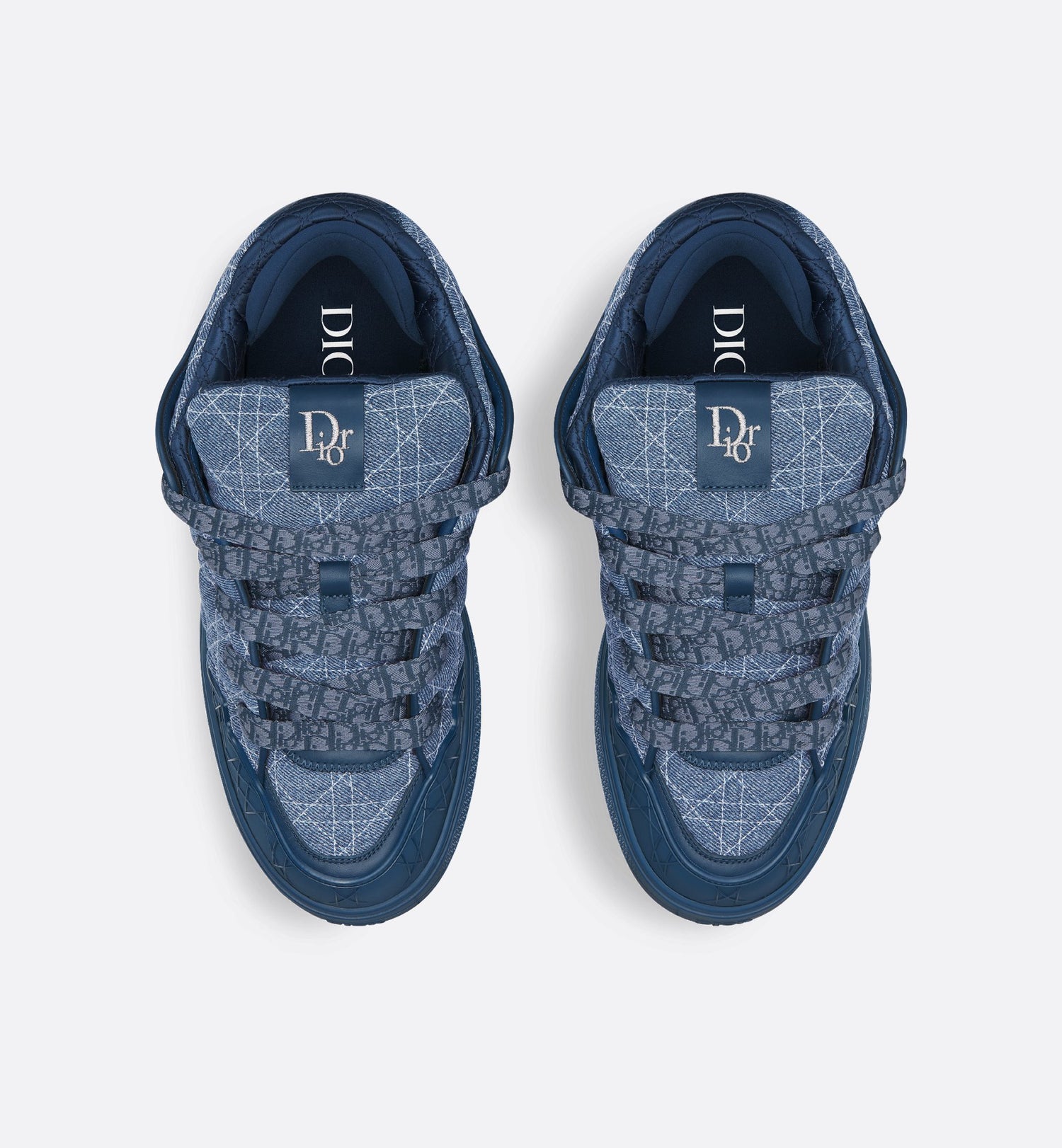 B9S Skater Sneaker, Limited And Numbered Edition Blue Kumo Cannage Denim