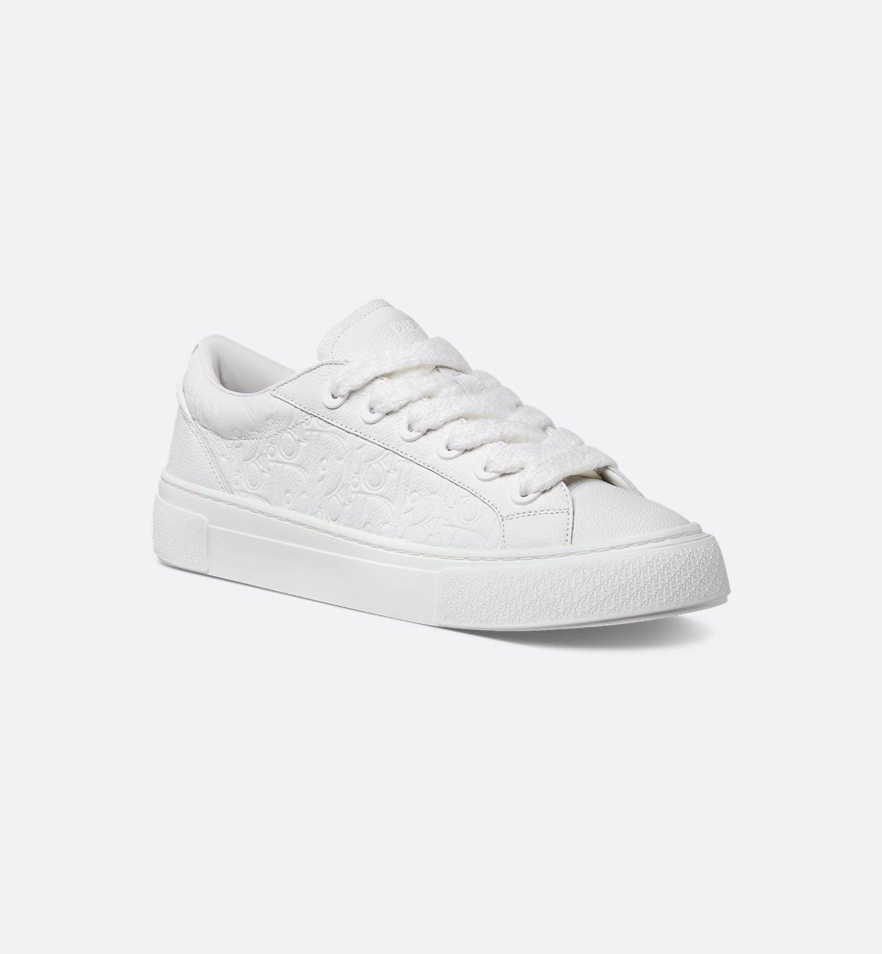 B33 Sneaker White Grained Calfskin And White Dior Gravity Leather