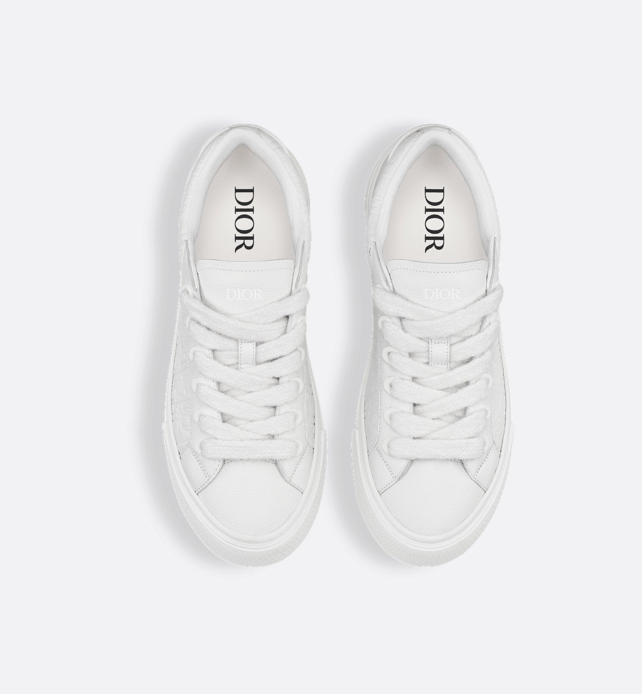 B33 Sneaker White Grained Calfskin And White Dior Gravity Leather