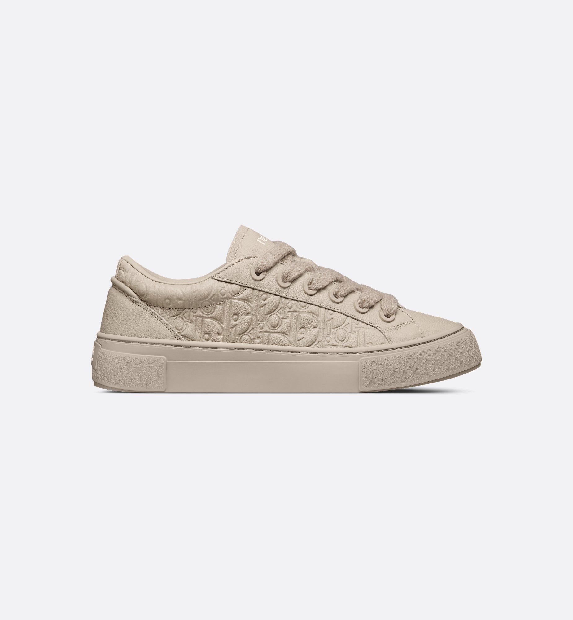 B33 Sneaker Beige Grained Calfskin And Beige Dior Gravity Leather