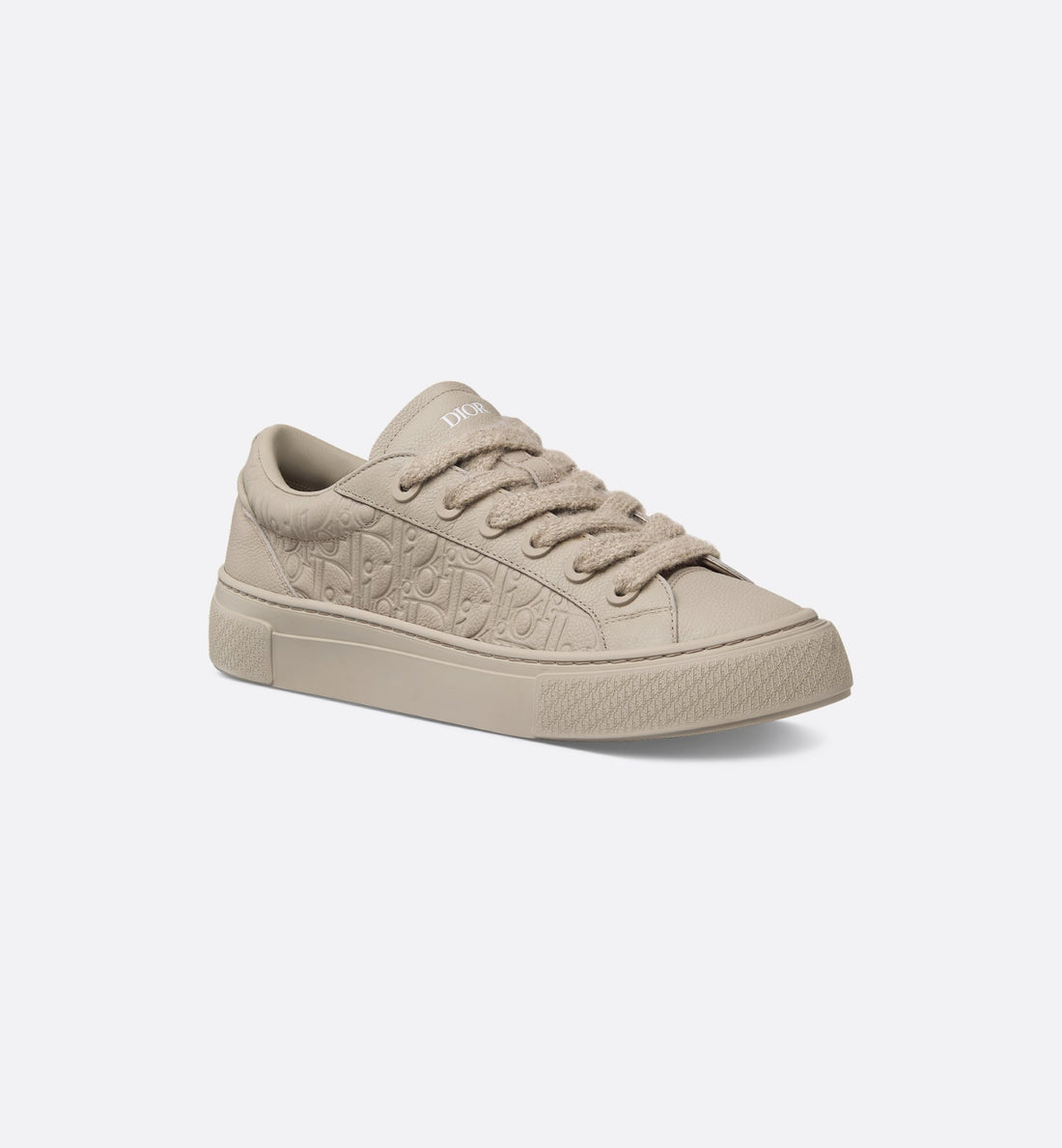 B33 Sneaker Beige Grained Calfskin And Beige Dior Gravity Leather