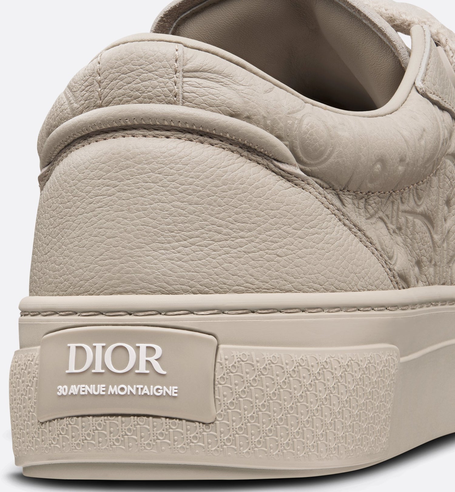 B33 Sneaker Beige Grained Calfskin And Beige Dior Gravity Leather