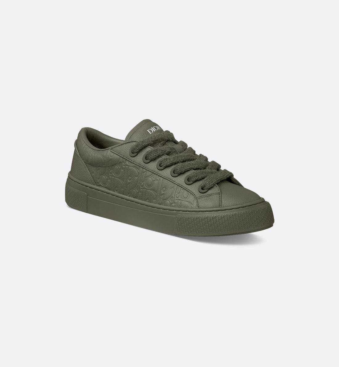 B33 Sneaker Khaki Grained Calfskin And Khaki Dior Gravity Leather