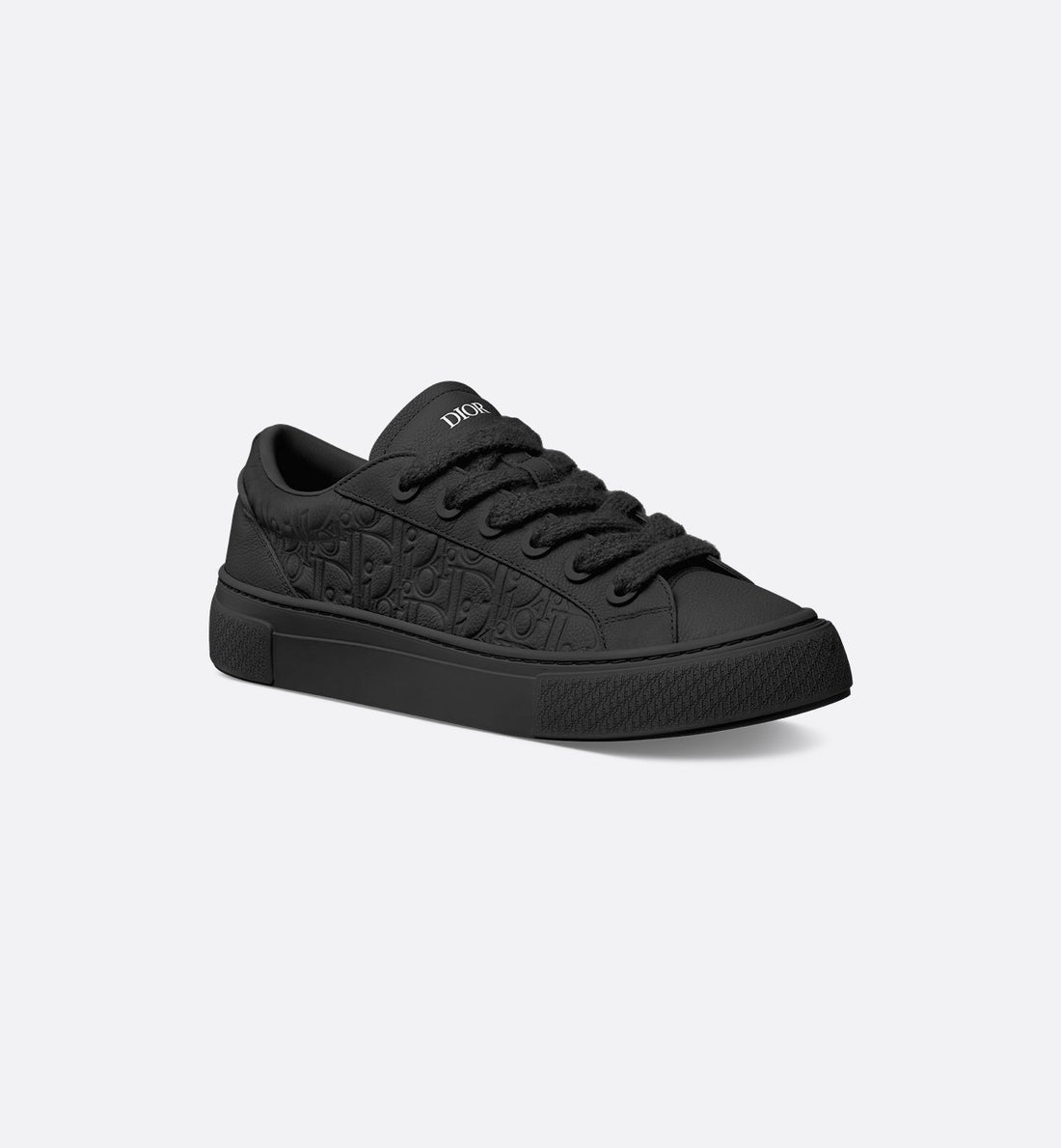 B33 Sneaker Black Grained Calfskin And Black Dior Gravity Leather