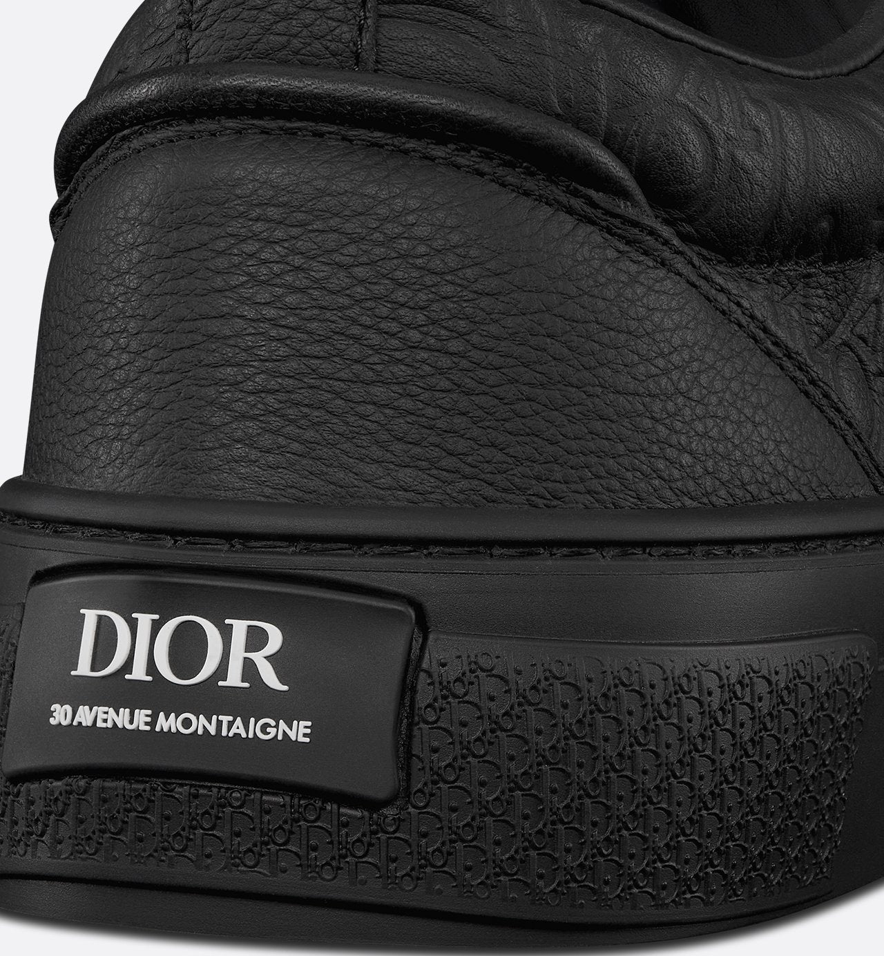 B33 Sneaker Black Grained Calfskin And Black Dior Gravity Leather