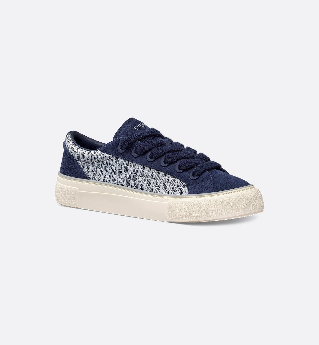 B33 Sneaker Navy Blue Dior Oblique Jacquard And Suede