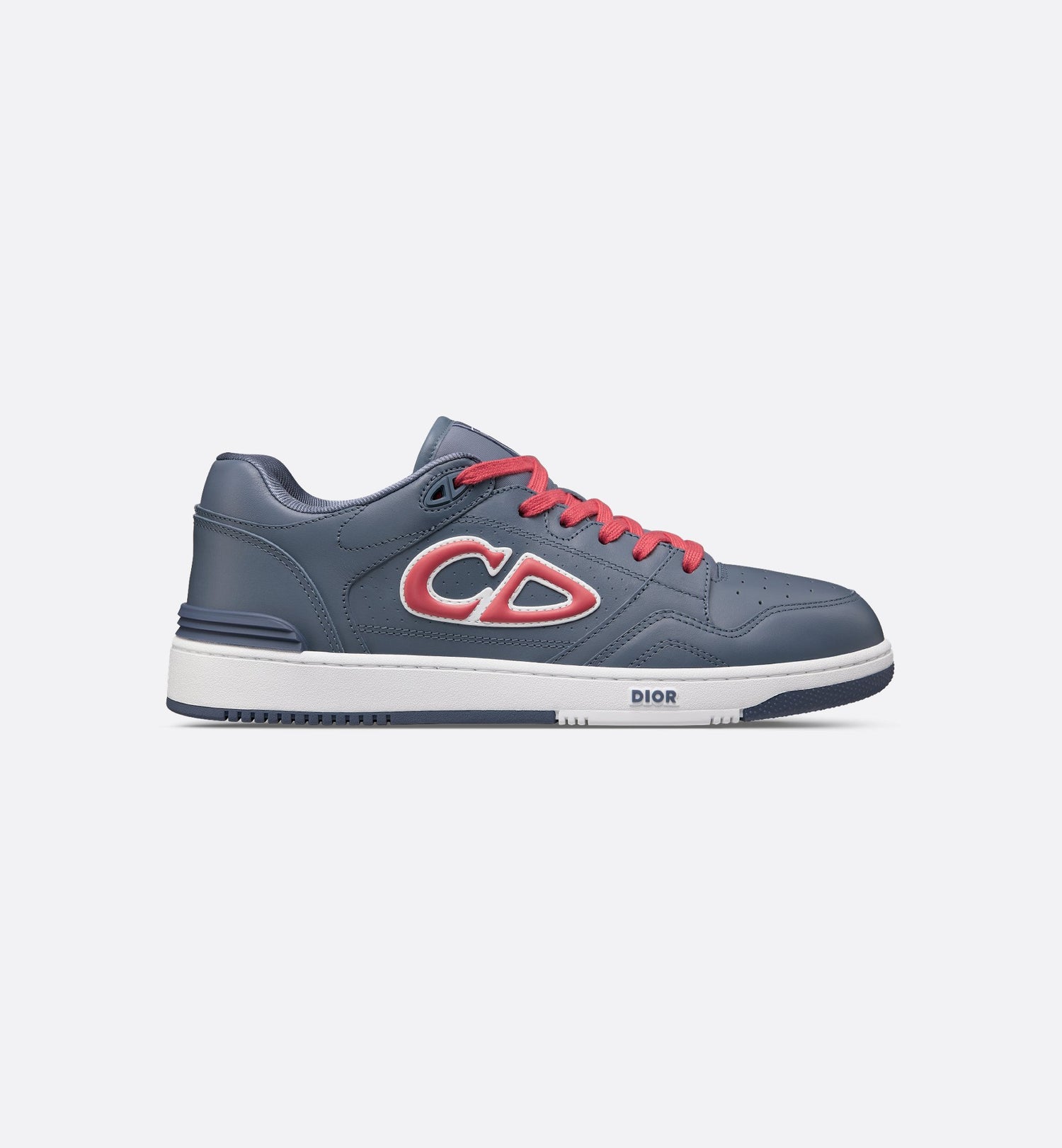 Dior And Stone Island B57 Low-Top Sneaker – Limited And Numbered Edition Blue And Red Smooth Calfskin