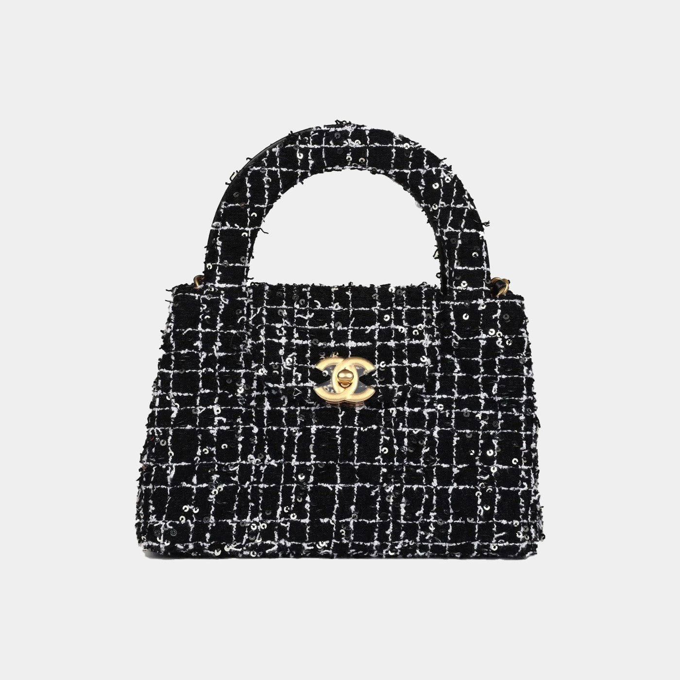 CHANEL SMALL CABAS - BLACK TWEED