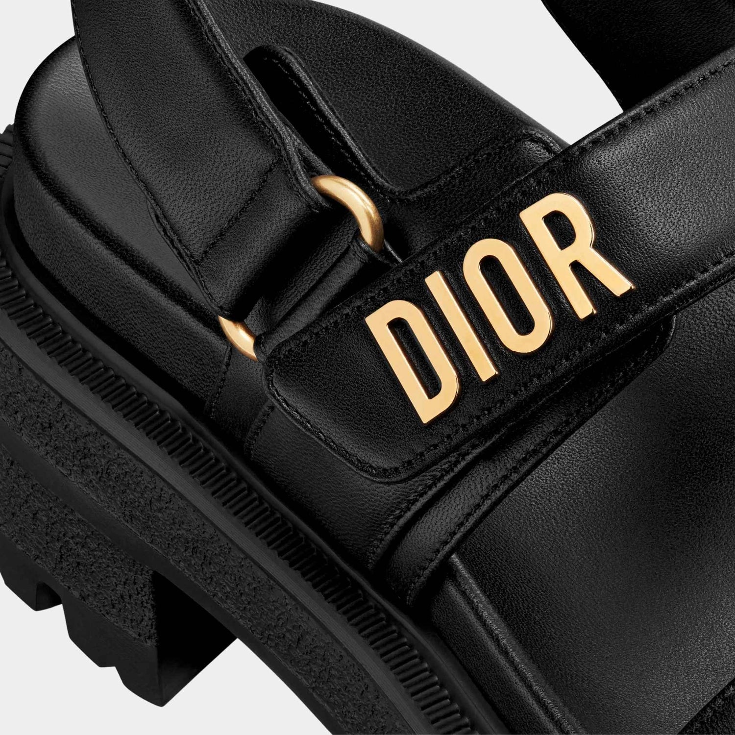 Dioract Platform Sandal Black Lambskin