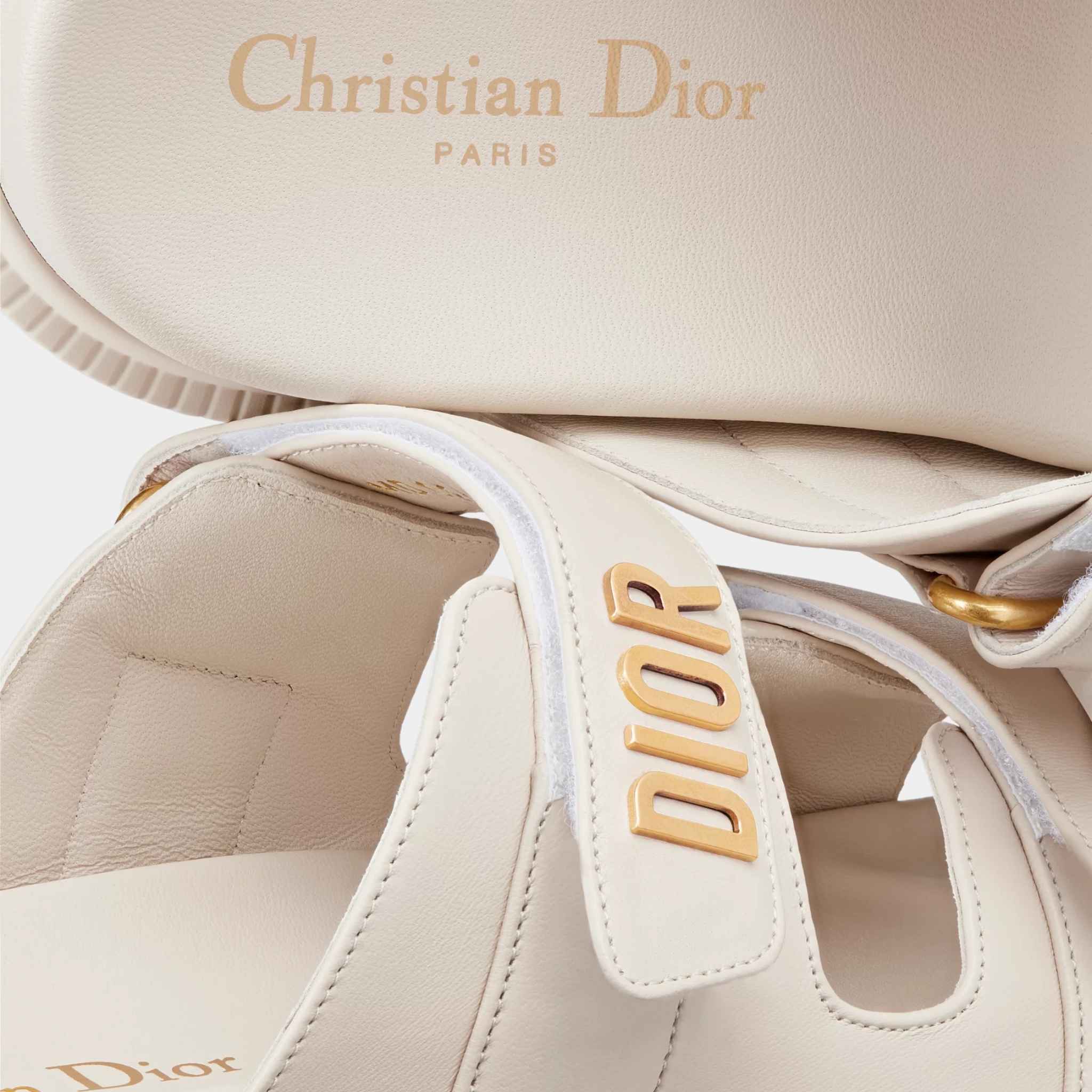 Dior Dioract Slide White Lambskin