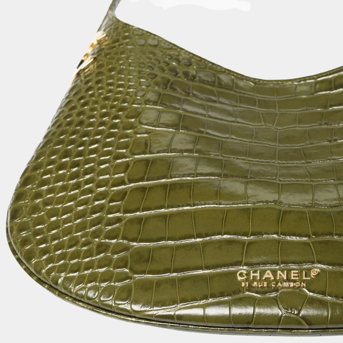 Hobo Bag Leather &amp; Gold-Plated Metal