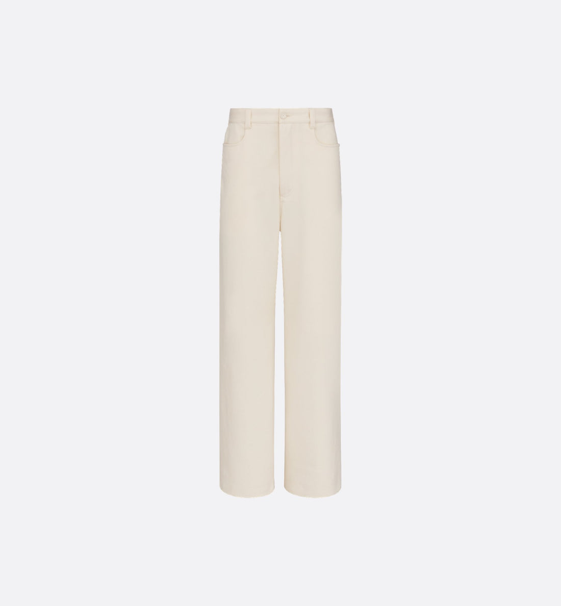 Icons Chinos White Cotton And Cashmere Blend