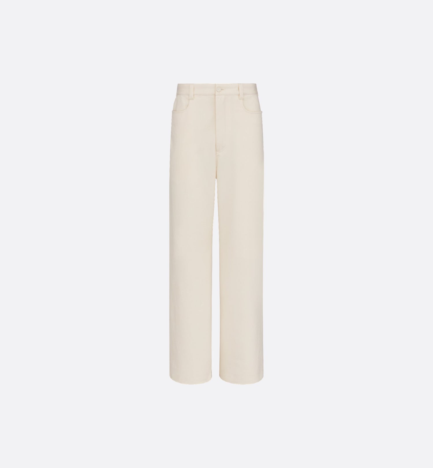 Icons Chinos White Cotton And Cashmere Blend