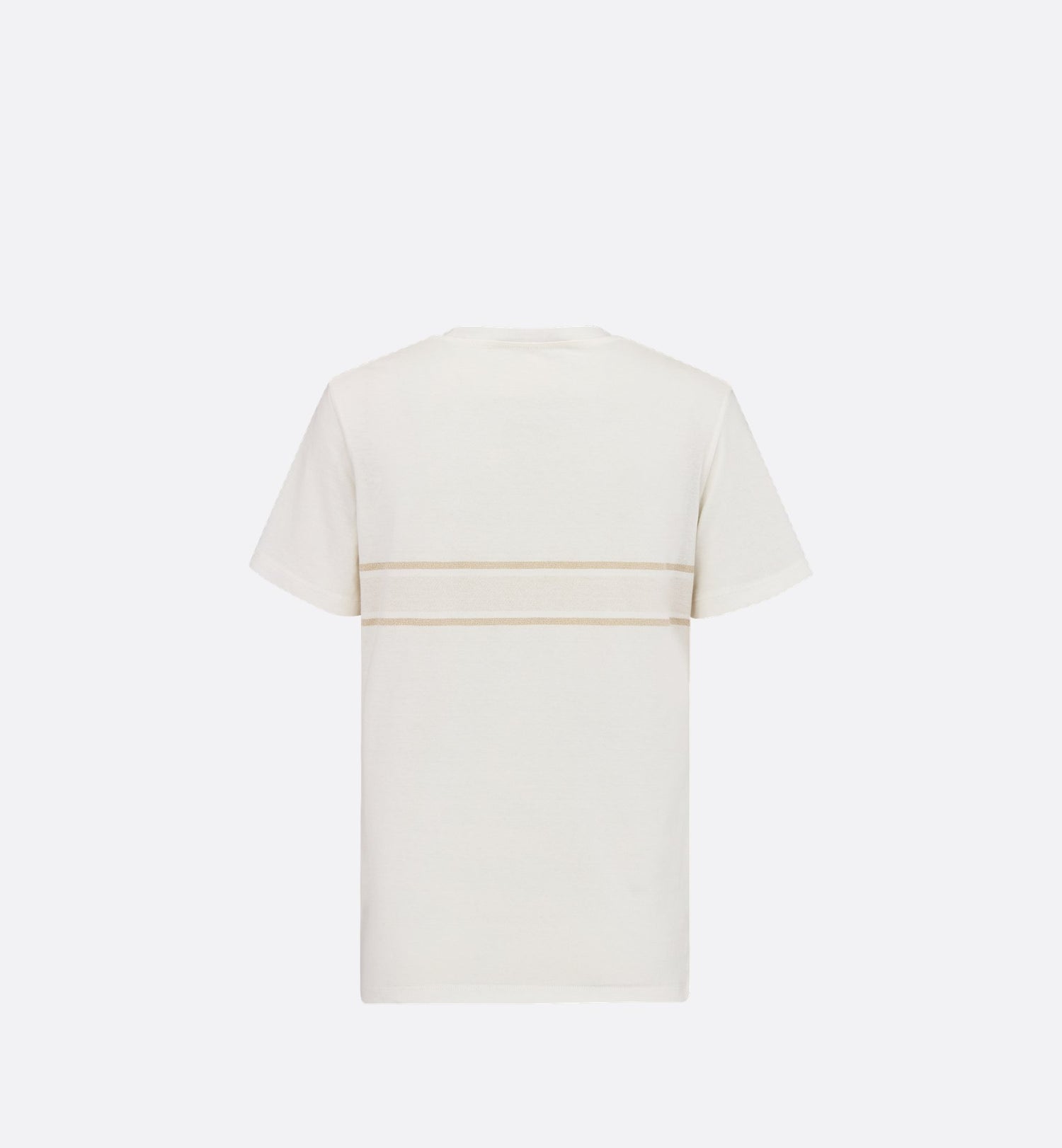 Dior Or T-Shirt White And Gold-Tone Technical Cotton Jersey