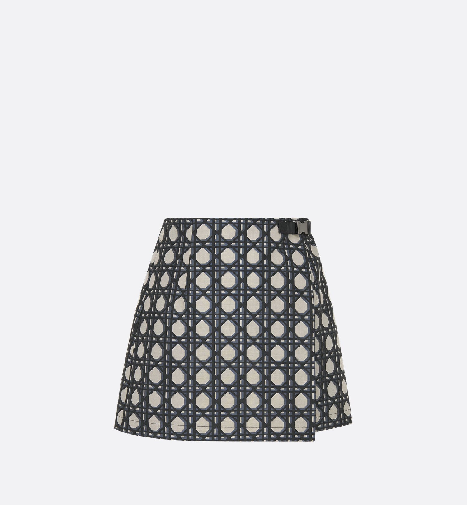 Macrocannage Skort Navy Blue Technical Taffeta