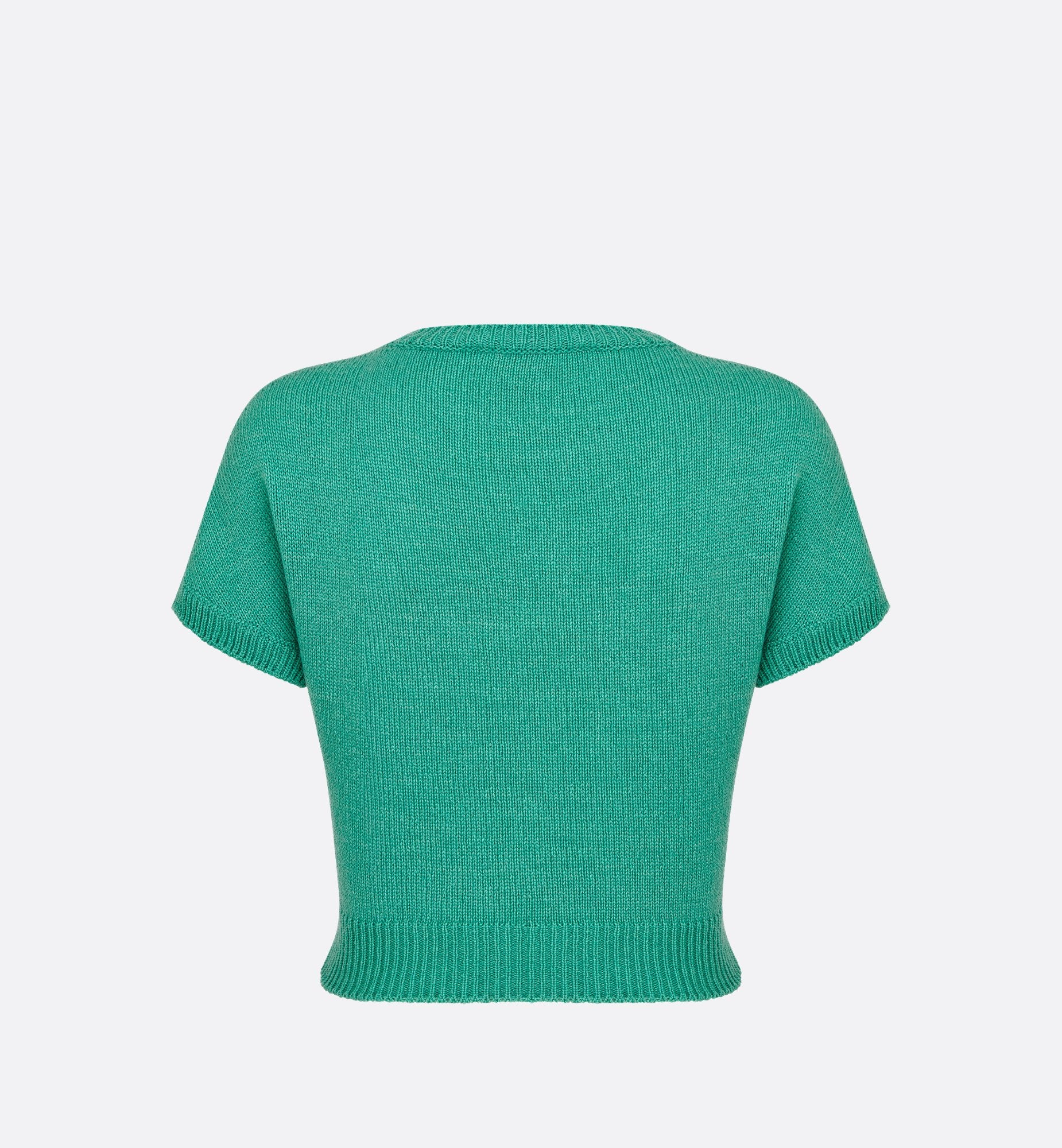 Dioriviera Short-Sleeved Sweater Aquamarina Cashmere Knit