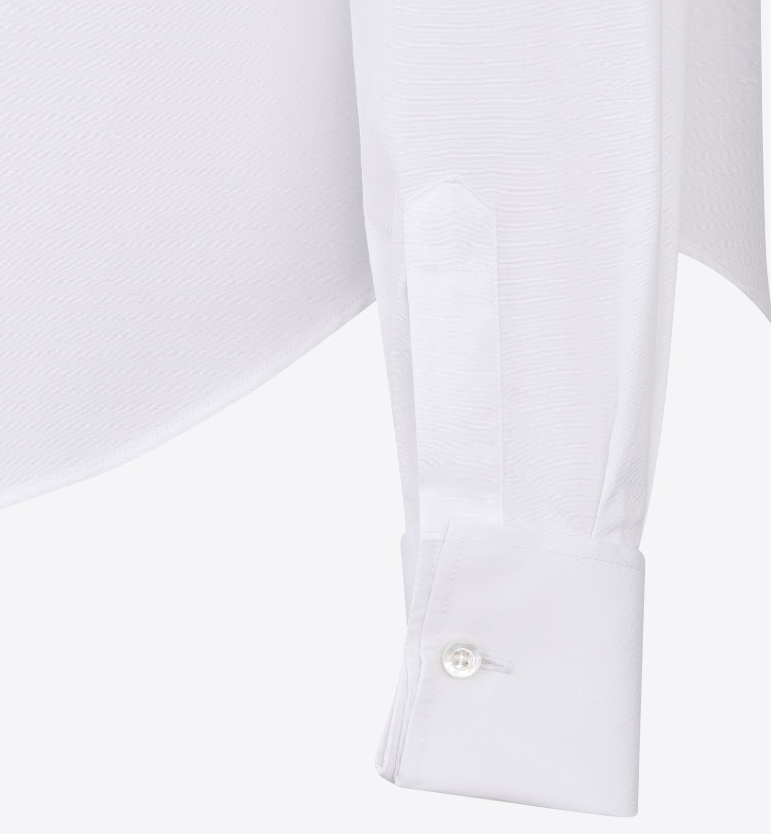 Ascot Blouse White Cotton Poplin