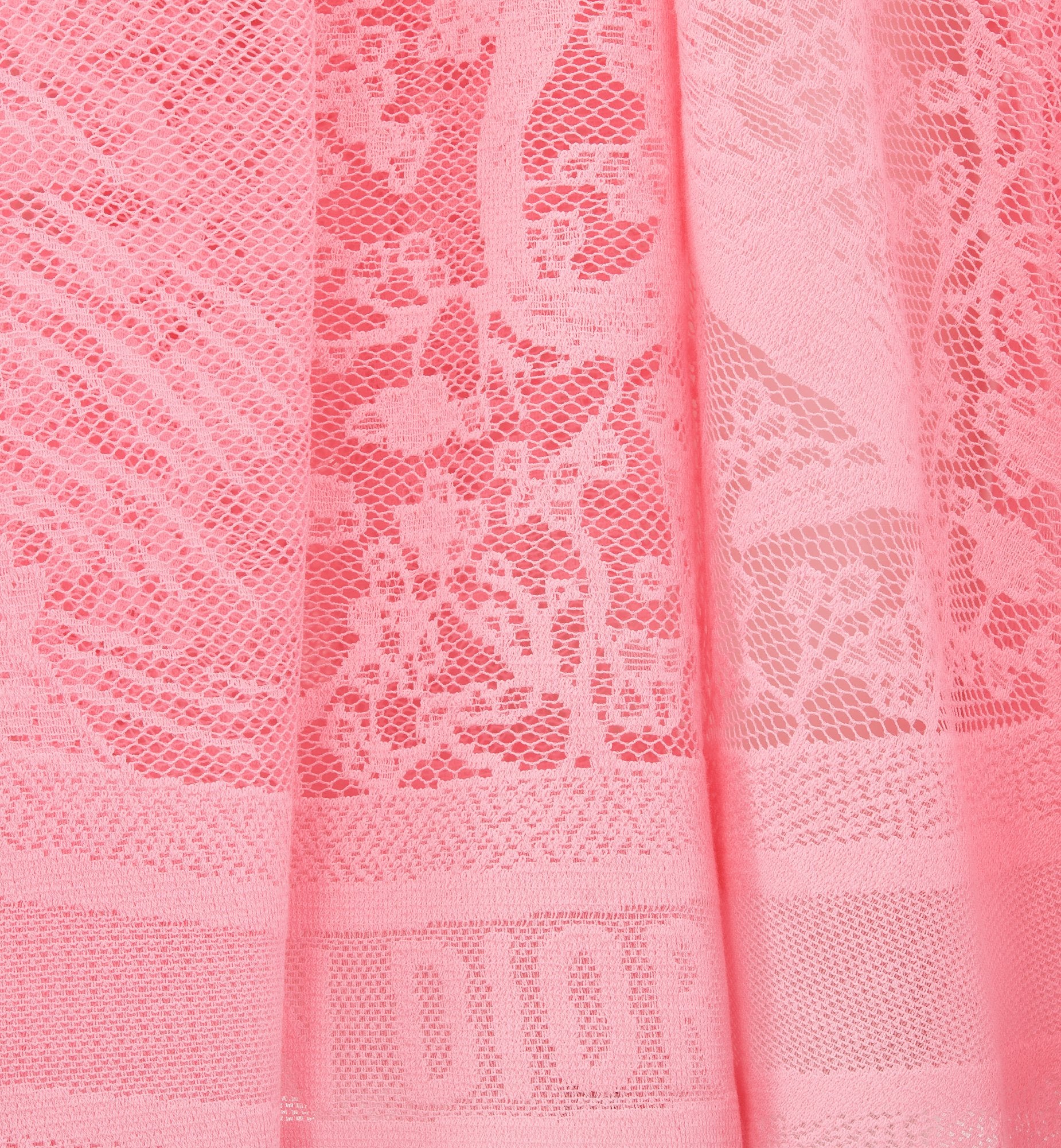 Dioriviera Flared Mid-Length Skirt Candy Pink Technical Cotton Lace