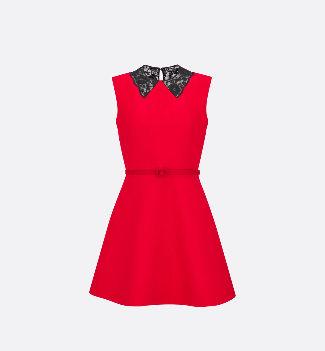 Dioramour Short Dress Red Lightweight Wool And Silk