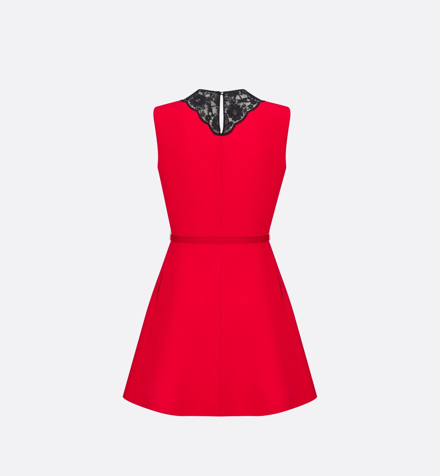 Dioramour Short Dress Red Lightweight Wool And Silk