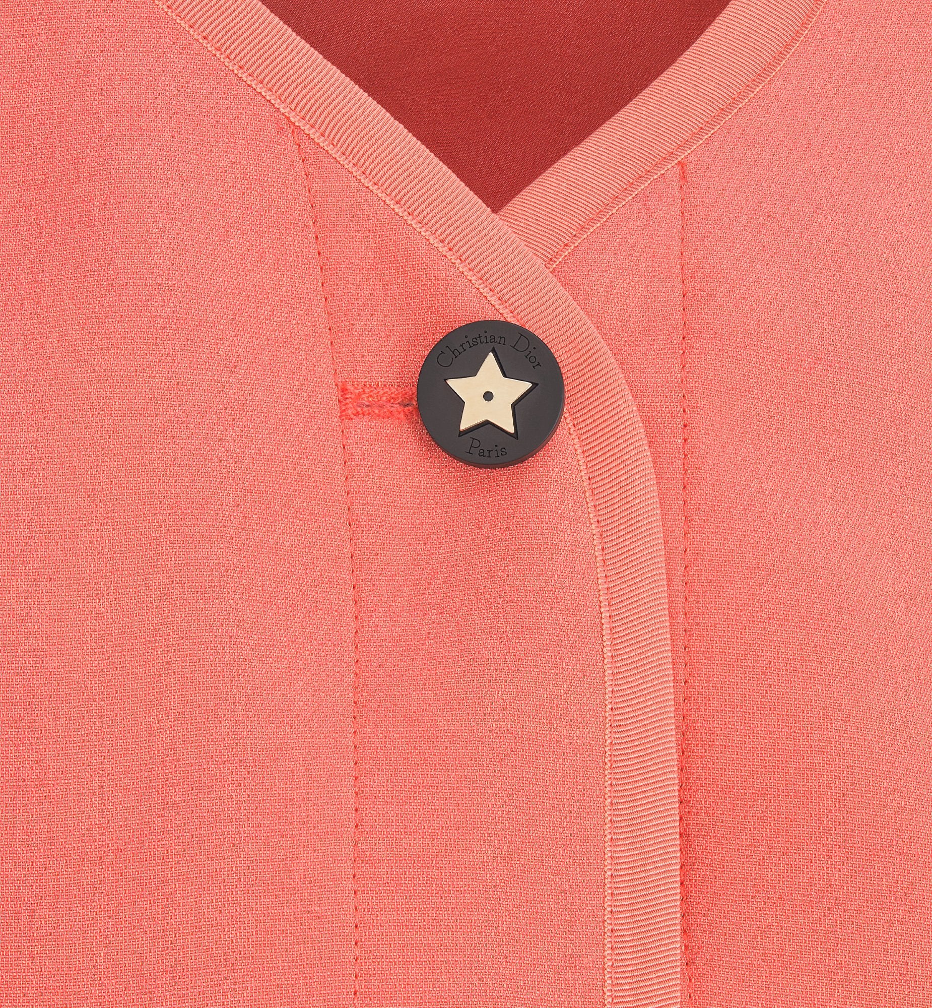 Dioriviera Cropped Jacket Coral Wool And Silk