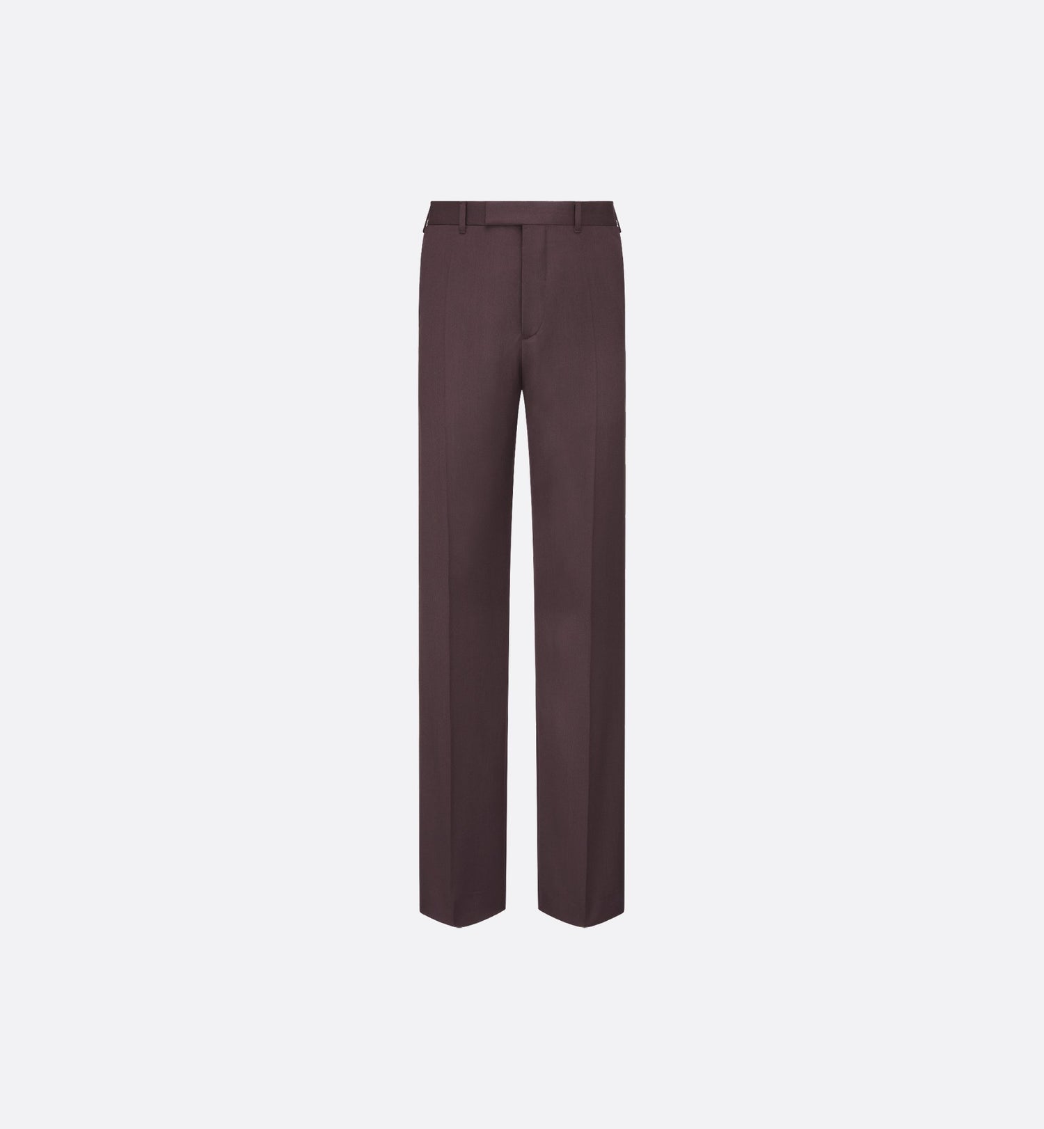 Flared Pants Burgundy Virgin Wool Twill