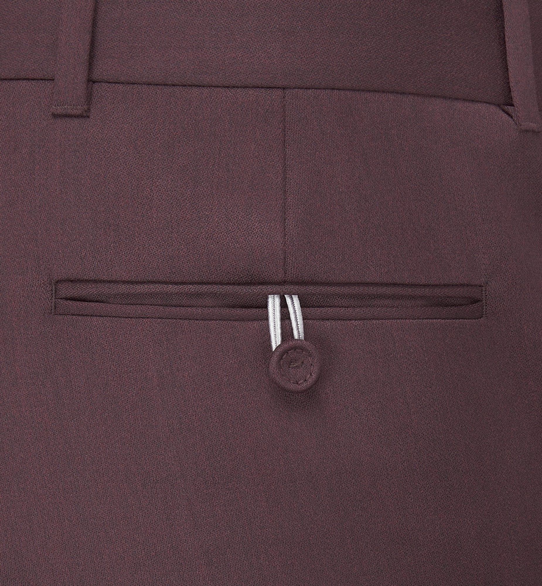 Flared Pants Burgundy Virgin Wool Twill