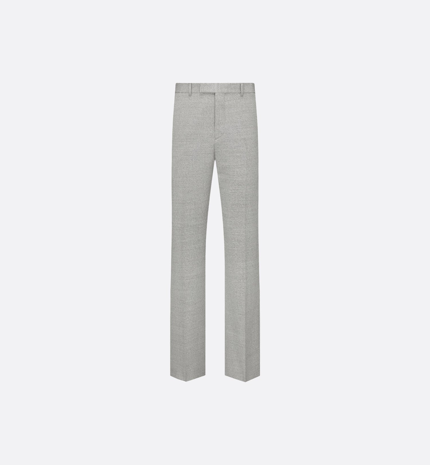 Flared Pants Light Gray Virgin Wool Twill