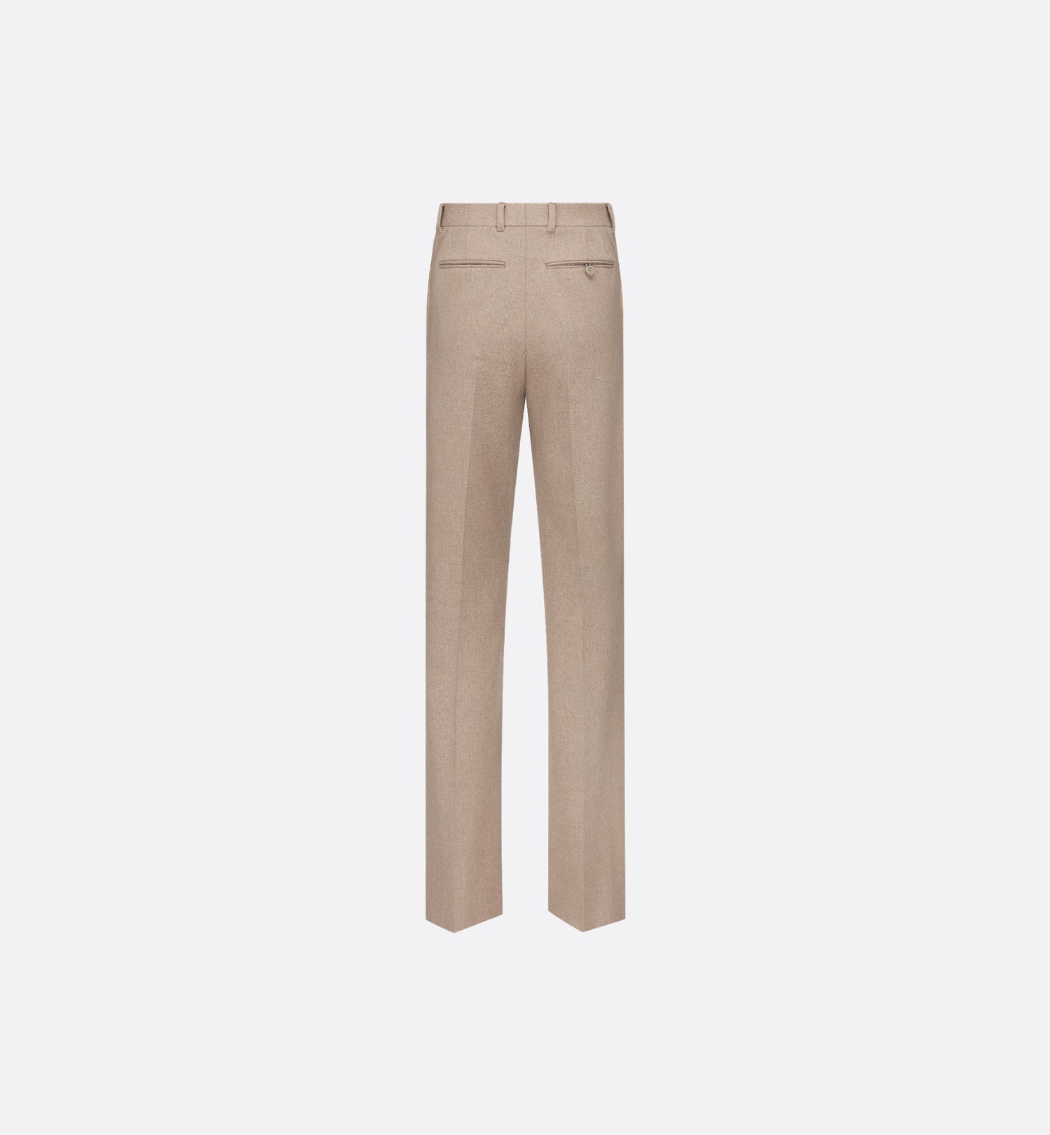 Flared Pants Beige Felted Cashmere And Virgin Wool